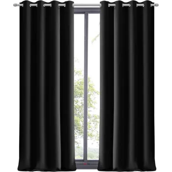 Závěs Fliying Dekorační závěs s kroužky Amálie, 145x250 cm-černá(cena za 1 kus)