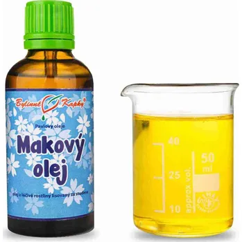 Doplněk stravy Bylinné kapky s.r.o. Makový olej (olej z máku) 50 ml - přírodní za studena lisovaný