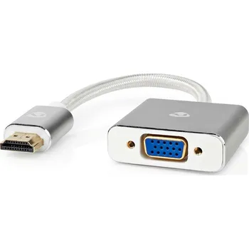 Video kabel NEDIS adaptér VGA | Konektor HDMI ™ | VGA Zásuvka | Pozlacené | Přímý | Hliník | Stříbrná | Box s Okénkem
