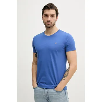 Pánská móda Bavlněné tričko Gant 2003186 fialová 54X, vel. S