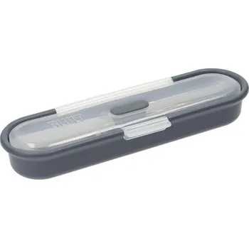 Příbor BUILT sada cestovních příborů s pouzdrem, obsahuje lžíci, nůž a vidličku, 18/8 nerezová ocel, 20 cm