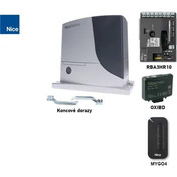 Pohon brány Sada pohonu pro posuvnou bránu do 1000kg/12m NICE Robus RB1000 (B)