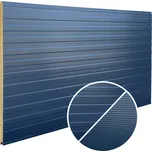 Oboustranný sendvičový PUR panel výška 100 cm, tloušťka 3 cm, RAL 7016 antracitová šedá, vzor linie/mikrolinie 2 m (IP-PUR100X3-SA-PA-2)