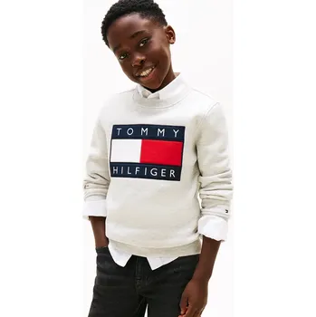 Chlapecká mikina Dětská mikina Tommy Hilfiger KS0KS00709.128.176.PPY2 šedá 09X, vel. 176