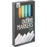 Craft ID Obrysové fixy 6 ks metalické