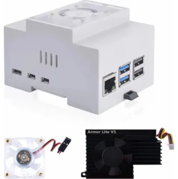 Stolní počítač RASPBERRY Pi 5 DIN Krabička s chladičom (DSK018)