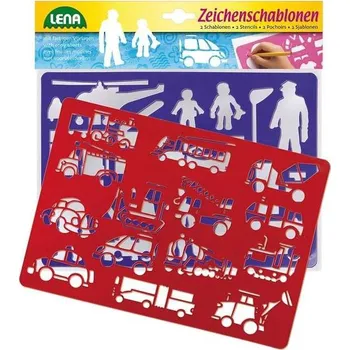 Lena Kreslící šablony dopravní prostředky, lidé