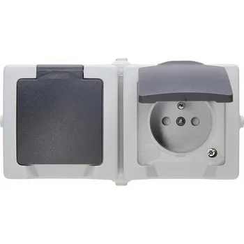 Stavebniny Kopp 137156005 Rukavice pro zásuvku Schuko 2 zásuvky s odklápěcím krytem a vysokou ochranou proti