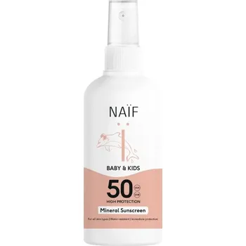 Přípravek na opalování NAIF Ochranný sprej na opalování SPF 50 pro děti a miminka Objem: 175 ml