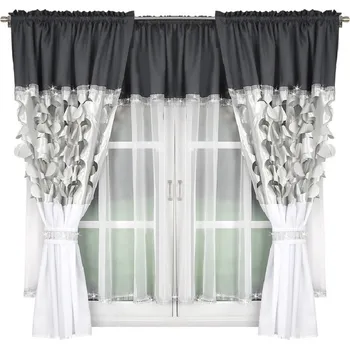 Fliying Sada záclon se závěsem L484, šedá