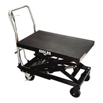 Pojízdný pracovní stůl zdvižný, nosnost 270 kg, s hydraulickým systémem