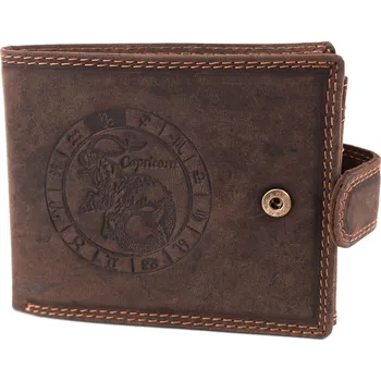 Peněženka Luxusní pánská kožená peněženka na patent se znamením zvěrokruhu Kozoroh premium kůže Master Pragati Elite GTI 356L