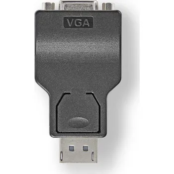 Video kabel NEDIS DisplayPort adaptér | DisplayPort Zástrčka | VGA Zásuvka | 1080p | Poniklované | Přímý | Kulatý | ABS | ABS | Černá | Box