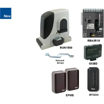 Pohon brány Sada pohonu pro posuvnou bránu do 1500 kg/15 m NICE Run RUN1500 (C)