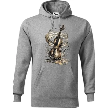 Dámská mikina Mikina - housle Barva: Šedá (12), Velikost: XXL, Střih: Pánské