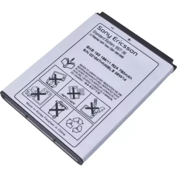 Baterie pro mobilní telefon Baterie Sony Ericsson BST-36 780mAh Li-Ion originál, určena pro mobilní telefony