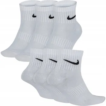 Pánské ponožky Kotníkové Ponožky Nike Everyday Cushion, bílé, velikost 42-46