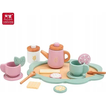 Dětská kuchyňka Dřevěná sada na čaj - hračka kuchyňka pro děti servis