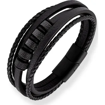 Módní doplněk Troli Stylový kožený náramek Leather VABOB002 + 2 měsíce na vrácení zboží