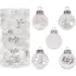 Vánoční ozdoba Sada vánočních baněk 30 ks bílé/stříbrné