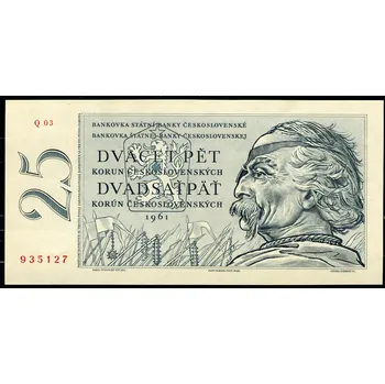 Československo (P 89b) 25 Korun (1961) - UNC
