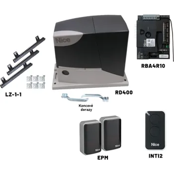 Pohon brány Sada pohonu pro posuvnou bránu do 400kg/8m NICE Road RD400 (E)