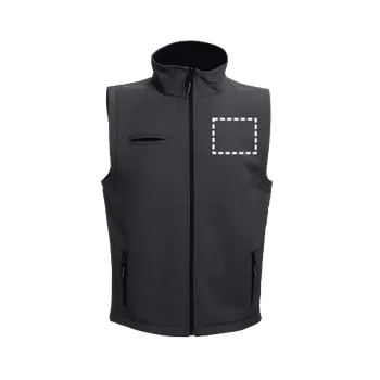 Pánská vesta THC BAKU. Unisex softshellová vesta 800 truhla, 100 x 80 Transfer, 1 barva