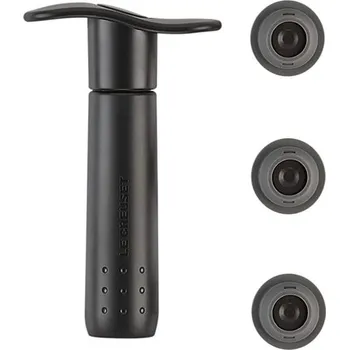 Le Creuset, sada pumpy na víno včetně 3 uzávěrů, WA 137, matná černá, 49200000008200