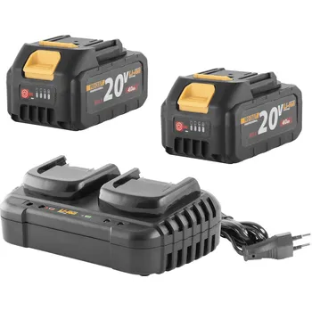 Procraft 20/4 ATA-40B 20V SET - 2x4,0 Ah akumulátory a dvojitá nabíječka