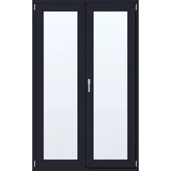 Vchodové dveře Dvoukřídlé plastové balkonové dveře pravé 129x199
