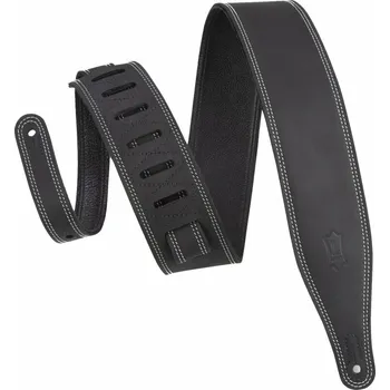 Kytarový popruh Levy's Like Butter 2.5 Double Stitched Black Kytarový pás (Jako nové)