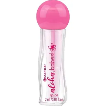 Essence aloha, babes! olej na rty, lesk na rty, č. 01, transparentní, hydratační, s oleji,