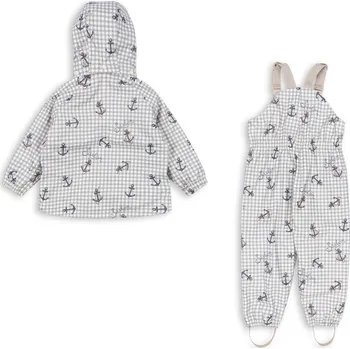 Pláštěnka Set bundy a kalhot do deště PALME Sailor Check Konges Slojd velikost: 4 roky (98-104)