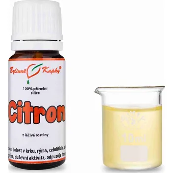Doplněk stravy Bylinné kapky s.r.o. Citron 100 % přírodní silice - esenciální (éterický) olej 10 ml