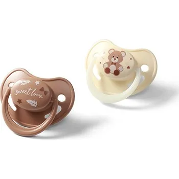 dudlíky BabyOno Dudlíky silikonové anatomické 0 - 6 m, 2 ks