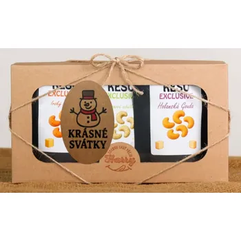 Dárkový potravinový koš Dárková sada Kešu EXCLUSIVE mix Letní lanýž + směs bylinek + Limetka Chilli Krásné svátky Sněhulák (Dárková sada Kešu EXCLUSIVE mix Letní lanýž + směs bylinek + Limetka Chilli Krásné svátky Sněhulák)