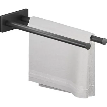 MINISMUS Věšák na ručníky - Nerezový držák na ručníky s protiskluzovými zarážkami, dvojitá ramena