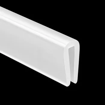 Průhledná gumová ochrana hran, ochrana hran ve tvaru U, délka 4 m, ochrana hran ve tvaru U pro