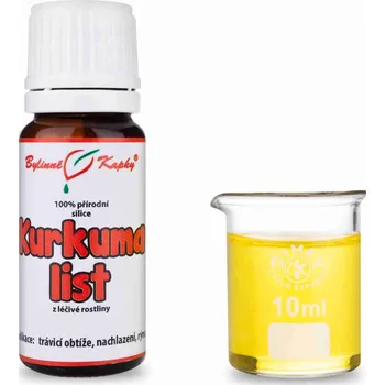 Bylinné kapky s.r.o. Kurkuma list 100 % přírodní silice - esenciální (éterický) olej 10 ml | Bylinné kapky