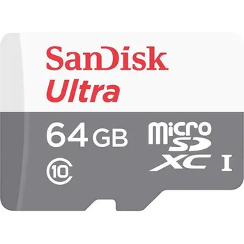 Paměťová karta SanDisk Ultra 64GB microSDXC / CL10 UHS-I / Rychlost až 100MB/s