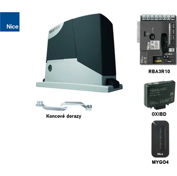 Pohon brány Sada pohonu pro posuvnou bránu do 400kg/7m NICE Robus RB400 (B)