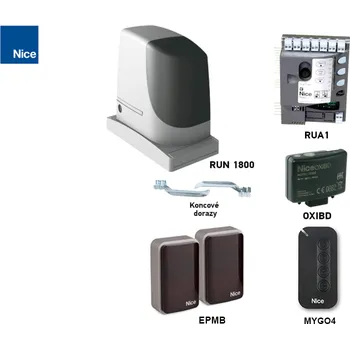 Pohon brány Sada pohonu pro posuvnou bránu do 1800 kg/15 m NICE Run RUN1800 (C)