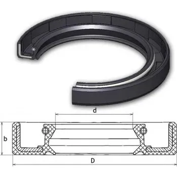 Automobilové těsnění Gufero 55x100x13 WA/G NBR DIN 3760 Rubena