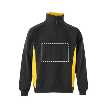 Pánská mikina VL SVAROG. Dvoubarevná froté mikina (260 g/m²), z polyesteru (65 %) a bavlny (35 %) 1 truhla, 300 x 200 Sítotisk (textil), 1 barva