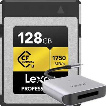 Paměťová karta AKCE karta + čtečka! Lexar CFexpress Pro Gold R1750/W1500 128GB - incl FOC cardreader/LRW510 (BLACK FRIDAY)