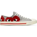 Converse Jack Purcell Comme des Garcons PLAY Grey Red Velikost: 40