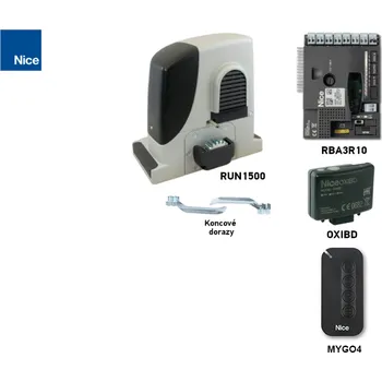Pohon brány Sada pohonu pro posuvnou bránu do 1500 kg/15 m NICE Run RUN1500 (B)