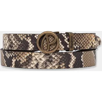 Opasek Kožený pásek Pepe Jeans ATHENAK BELT PL020865 hnědá 88X, vel. L