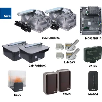 Pohon brány Sada pohonu NICE M-Fab MFAB3024 pro dvoukřídlou bránu - jedno křídlo 3,5m/600kg