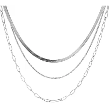 Módní doplněk Troli Trojitý ocelový náhrdelník VAAJDNW2308015S + 2 měsíce na vrácení zboží